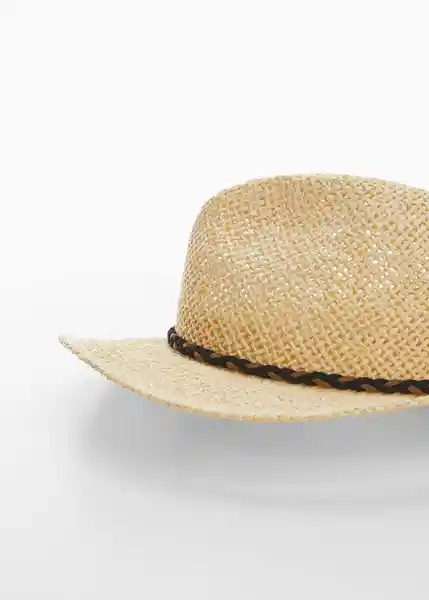 Sombrero Milos Beige Talla 99 Mujer Mango