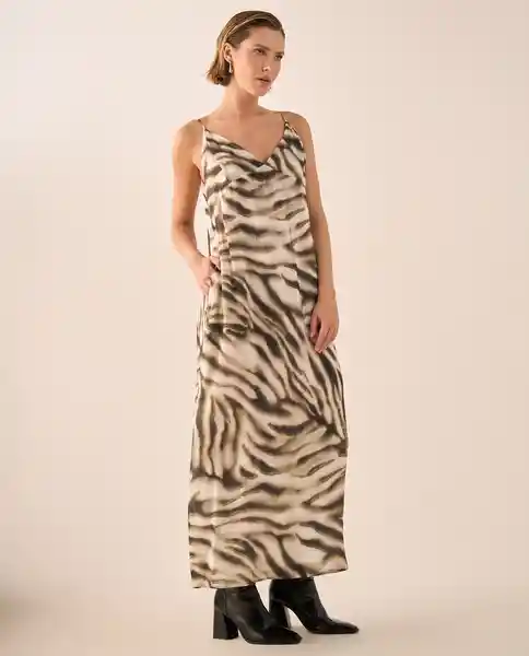 Vestido Gris Elefante Medio Talla S 499G008 Esprit