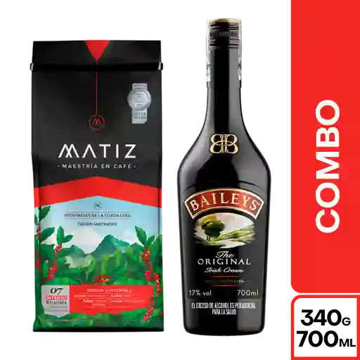 Combo Matiz Café Tostado y Molido + Baileys Crema de Whisky
