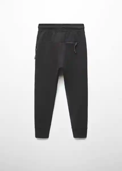 Pantalón Zipper Negro Talla 06 Niños Mango