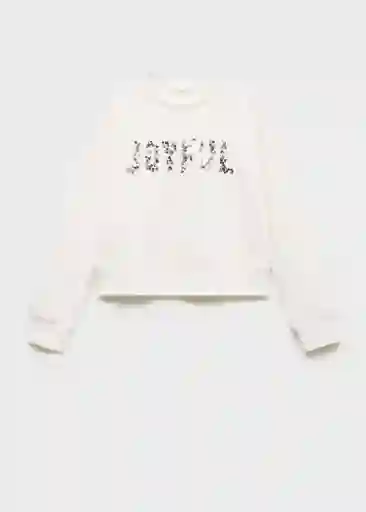 Buzo Sudadera Joyful Off White Talla 10 Niñas Mango