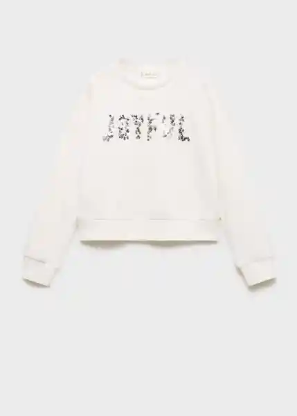 Buzo Sudadera Joyful Off White Talla 10 Niñas Mango