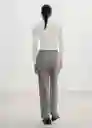 Pantalón Roro Gris Claro Vigore Talla 40 Mujer Mango