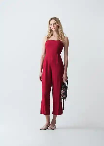 Enterizo Lexa Mujer Rojo Oscuro Rojo Rítmico Talla L 463G330 Naf Naf