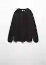 Blusa Sweet Negro Talla L Mujer Mango