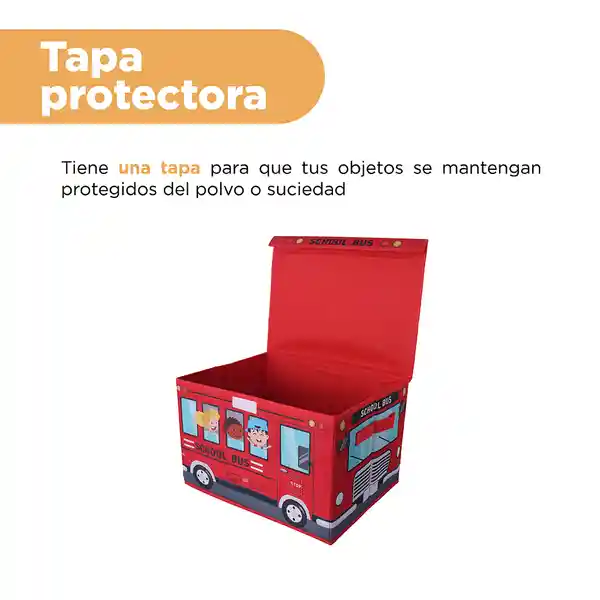 Organizador de Tela Grande Con Tapa Serie Miniso Rojo Miniso