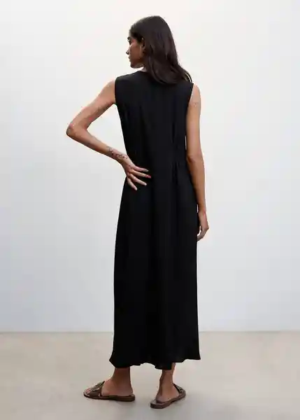 Vestido Oporto-A Negro Talla S Mujer Mango