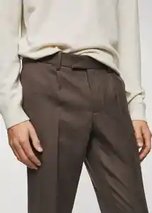 Pantalón Marius Topo Talla 44 Hombre Mango