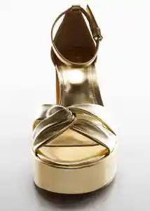 Sandalias Verti Oro Talla 38 Mujer Mango