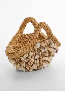 Bolso P Shelly Beige Mujer Mango