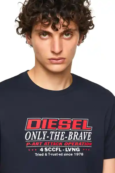 Diesel Camiseta T-Diegos-K20 Negro Talla M