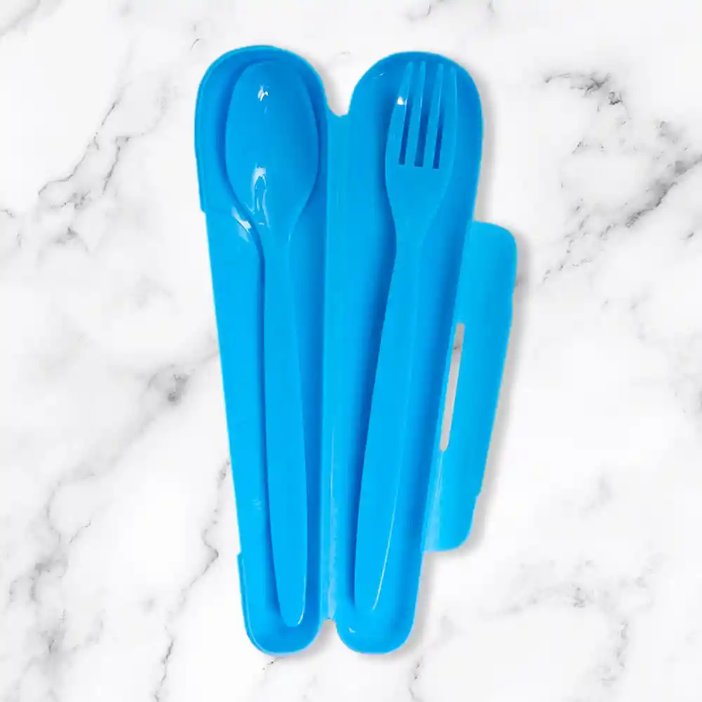 Miniso Set de Cubiertos Portátil Azul