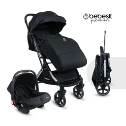Coche Travel System Compacto Pixel Dark Negro Bebesit Jts602dk