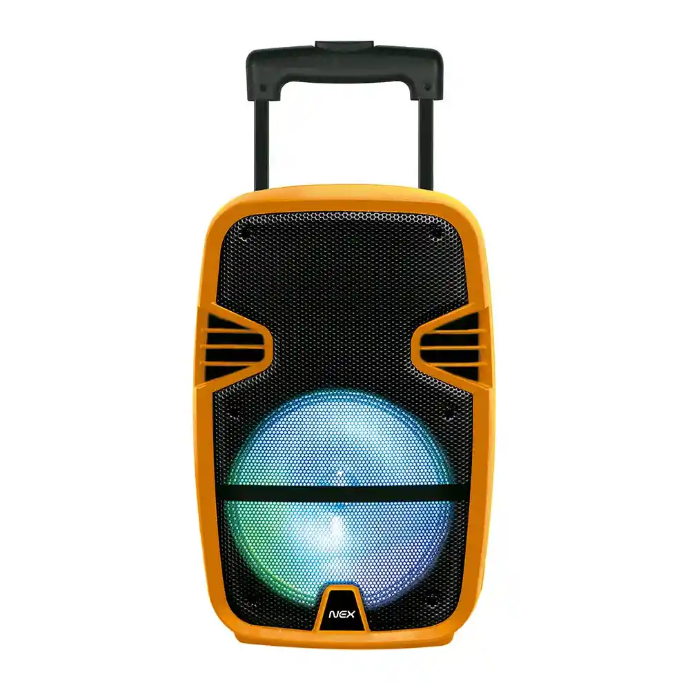 Parlante Nex Karaoke Con Microfono Naranjo 8" Kbt08n