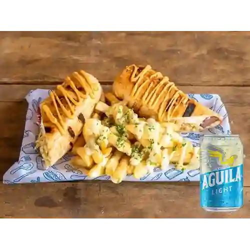 Combo Suizo + Cerveza Aguila Light Lta 330ml