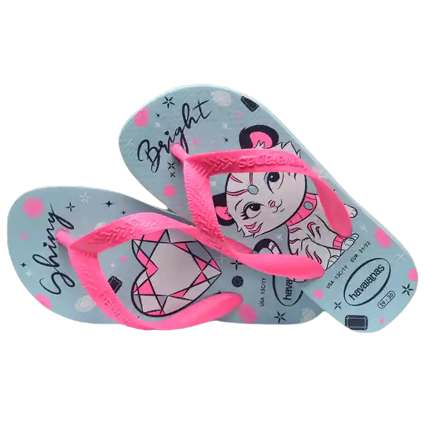 Sandalias Kids Top Pets Azul Agua Talla 28 4146823 Havaianas