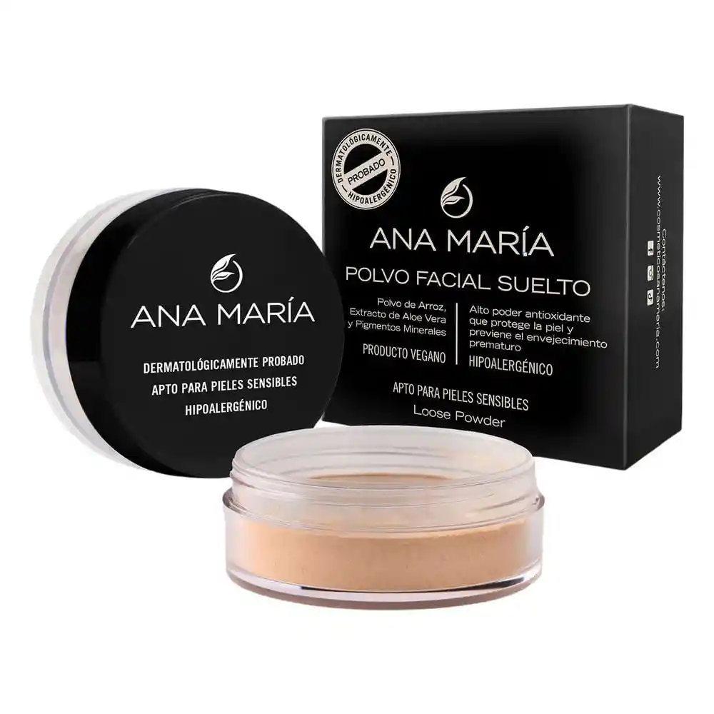 Polvo Ana Maria Facial Arroz Extracto Aloe (18 Gr)