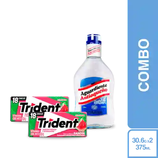 Combo Trident Chicle Sandia + Aguardiente Antioqueño Sin Azúcar