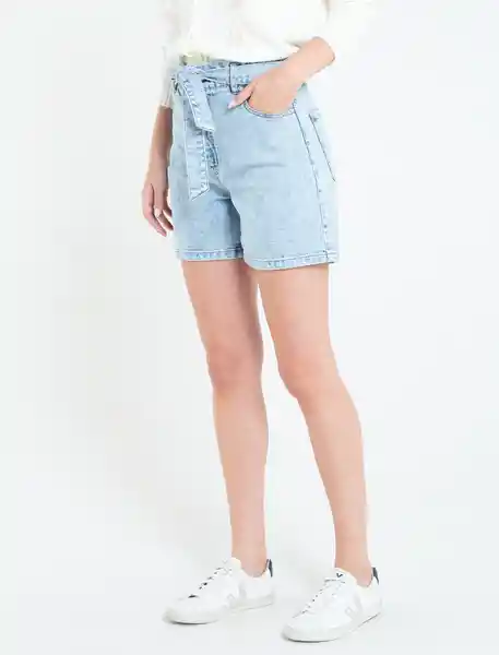 Short Minie Mujer Azul Índigo Claro Talla 10 Naf Naf