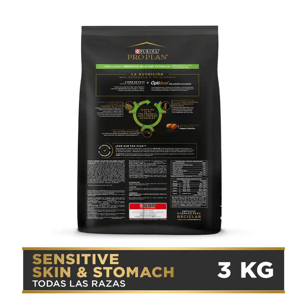 PRO PLAN SKIN & STOMACH ADULTO 3 kg