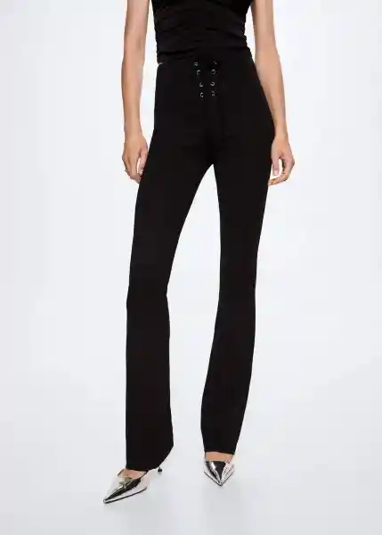 Pantalón Jade Negro Talla 18 Mujer Mango