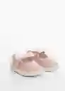 Zapatos Deportiva Ribbon Niñas Rosa Talla 28 Mango