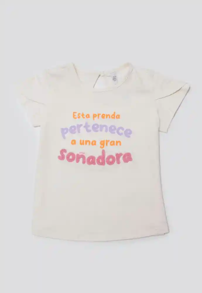 Camiseta Manga Corta 12/18mese-ivory