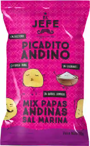 El Jefe Snacks de Papas Andinas con Sal Marina Picadito Andino