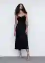 Vestido Valentin Negro Talla XL Mujer Mango