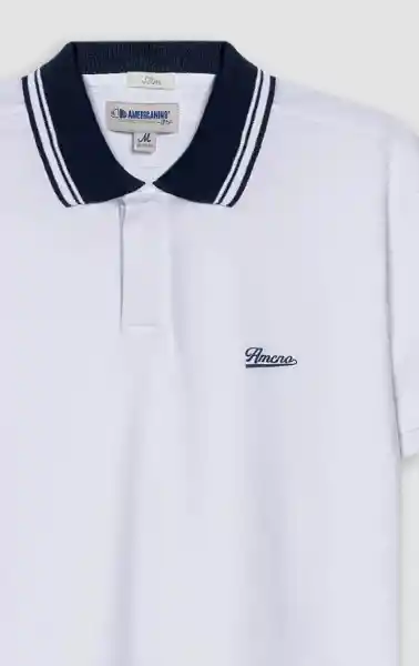 Camiseta Polo Hombre Blanco T. M 802G081_BLA114001 Americanino