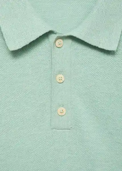 Camiseta Polo Andrew Turquesa Talla M Hombre Mango