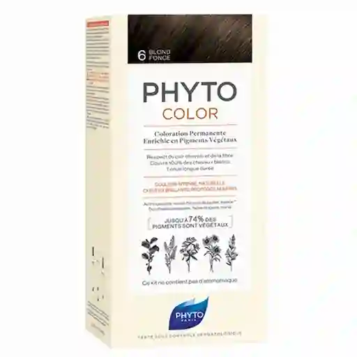 Phyto Tinte Para el Cabello Phytocolor Dark Blonde 6