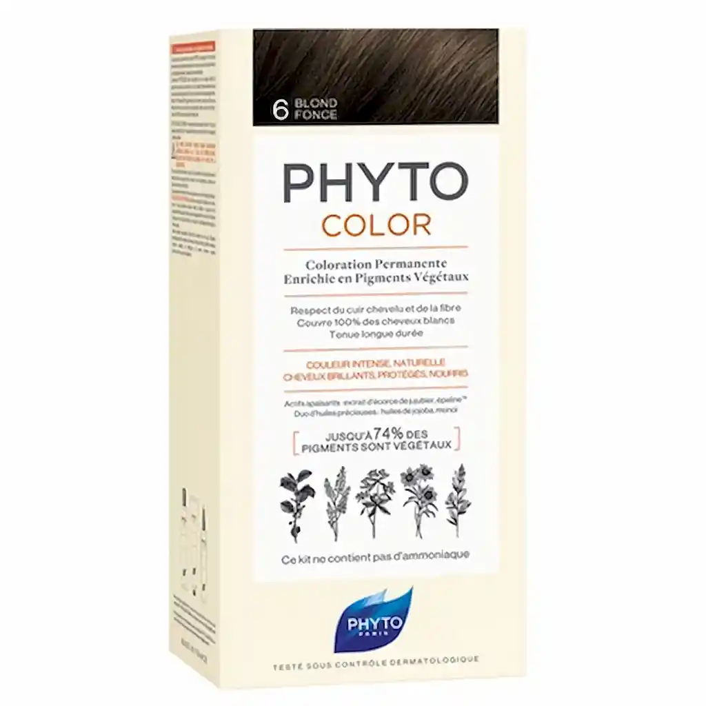 Phyto Tinte Para el Cabello Phytocolor Dark Blonde 6