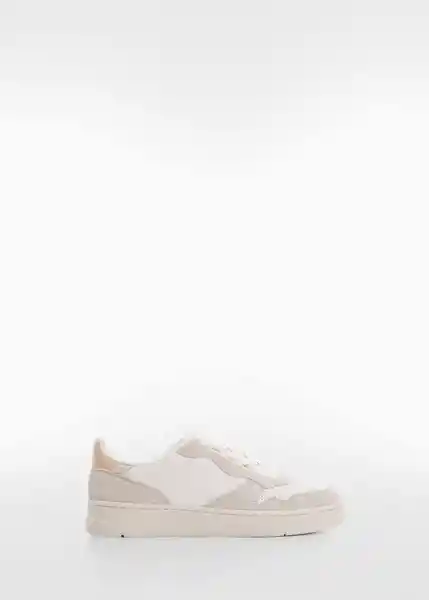 Zapatos Deportiva Match Blanco Talla 36 Mujer Mango