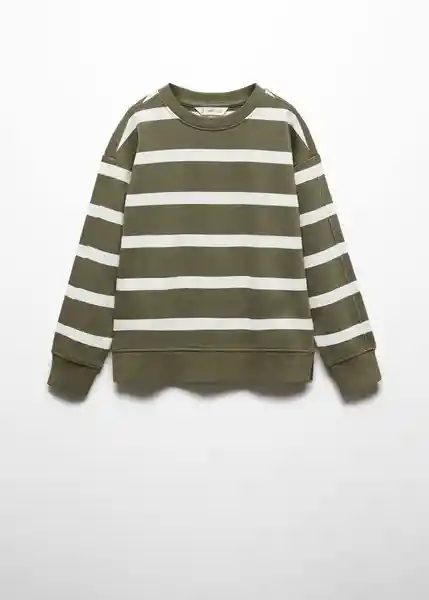 Buzo Sudadera Stripes2 Khaki Talla 08 Niños Mango