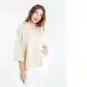  Camisa Faar Mujer Beige Polvo Claro Talla M Naf-Naf 