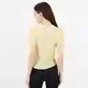 Suéter Cuello Sport Manga Corta Amarillo Talla S 555838