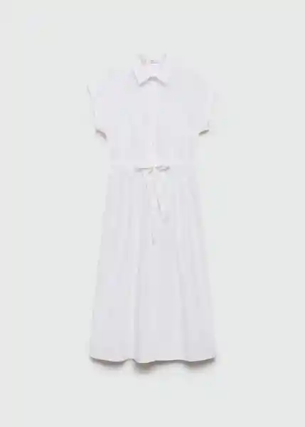 Vestido Popl-H Blanco Talla L Mujer Mango