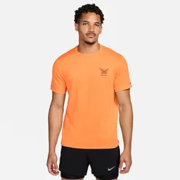 Nike Camiseta M Df Rise 365 Run Div Top Hombre Naranja Talla L