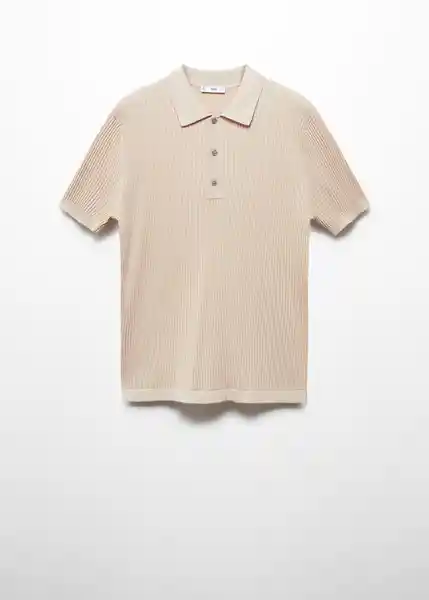 Camiseta Polo Talaia Beige Talla M Hombre Mango