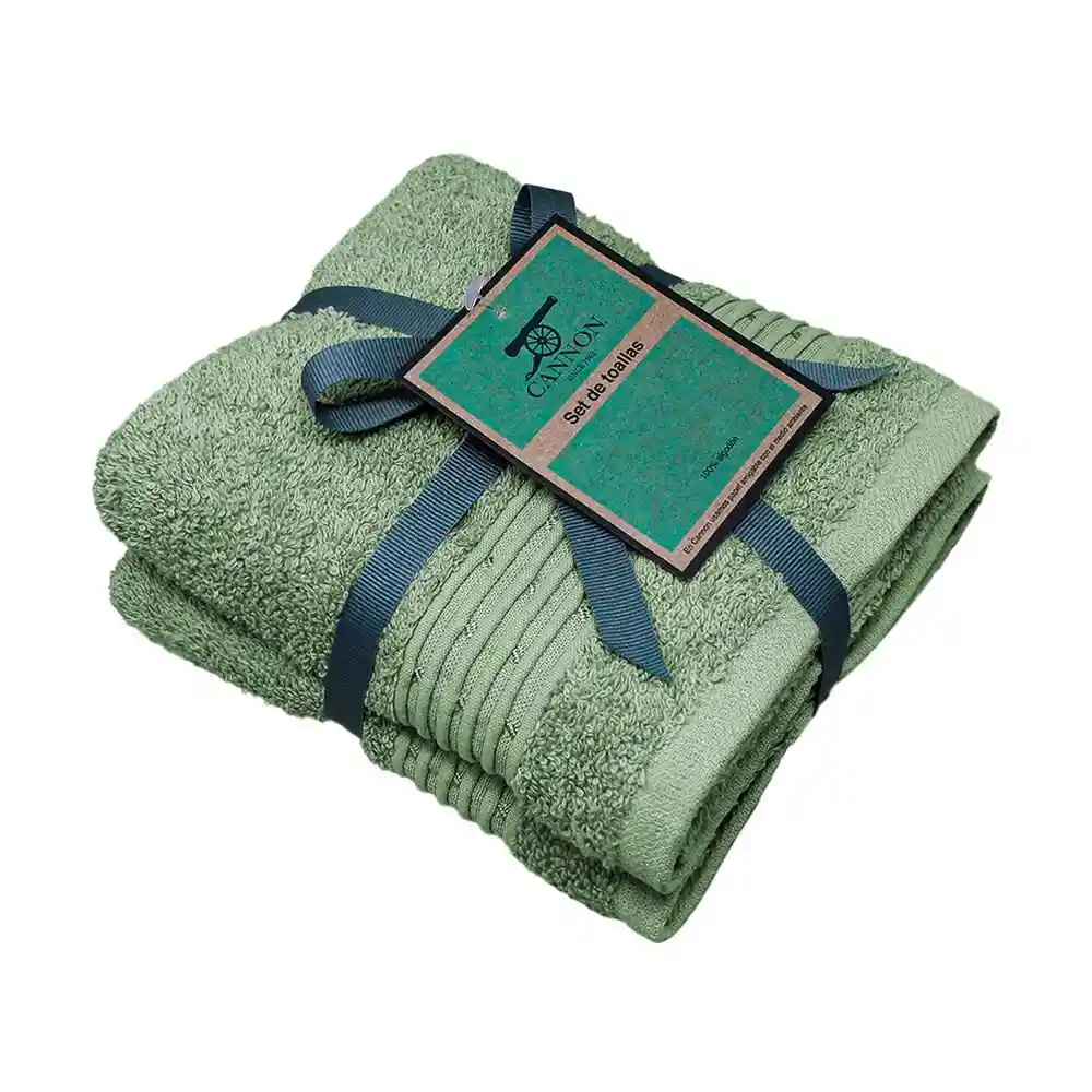Setx2 Toallas 40x70 460gm Verde