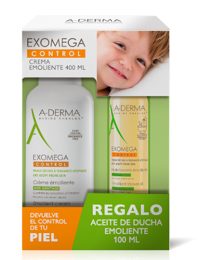 Kit A-derma Exomega Control Crema Emoliente X 400 Ml + Aceite de Ducha Emoliente