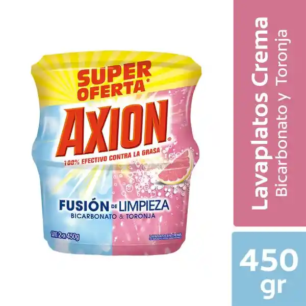 Axion Lavaplatos en Crema de Limpieza Fusión Toronja Pack