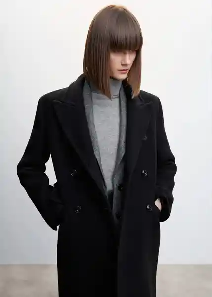Abrigo Simfonia Negro Talla XL Mujer Mango