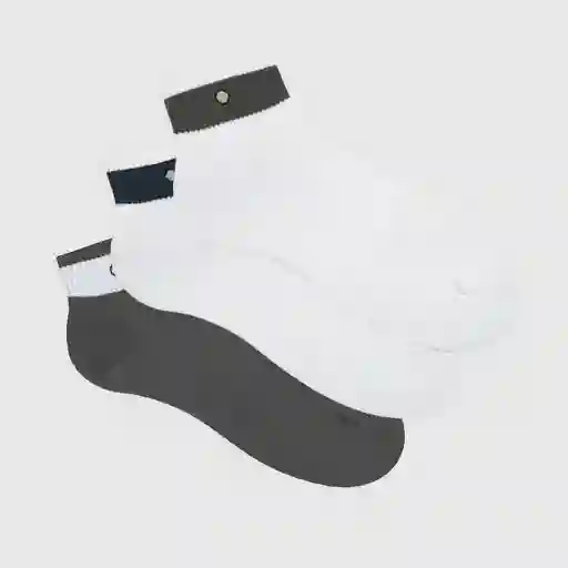 Medias Deportivas Cortas Masculino New Berlina X3 Punto Blanco Talla 10-12