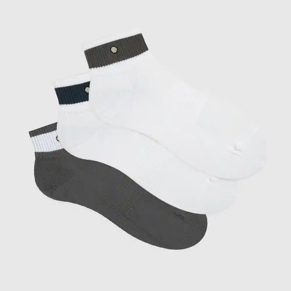 Medias Deportivas Cortas Masculino New Berlina X3 Punto Blanco Talla 10-12