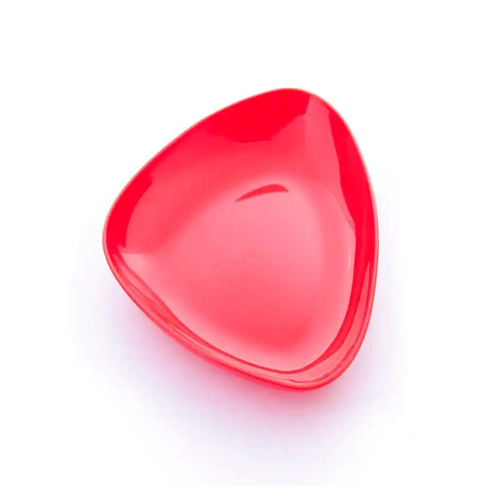 Plato Triangular Rojo 8x7.