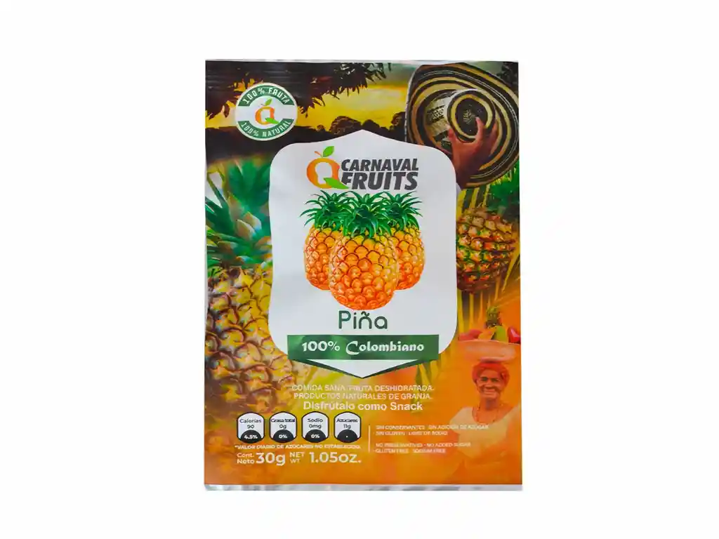 Carnaval Fruits Piña Deshidratada