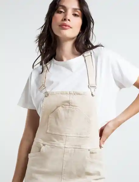 Enterizo Pistilo Mujer Crudo Polar Claro Talla 6 Naf-Naf 