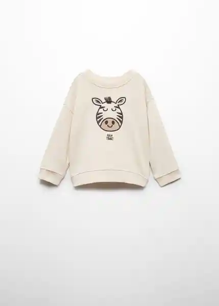 Buzo Sudadera Zebra Arena Talla 72 Niños Mango